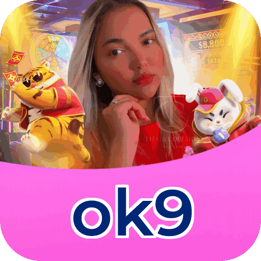 Plataforma ok9 mostrando interface moderna, jogos certificados e recursos de segurança licenciados